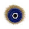 Щітка-крацовка чашкова для УШМ Ø125 мм, рифлена латуньована, ТМ Kubis