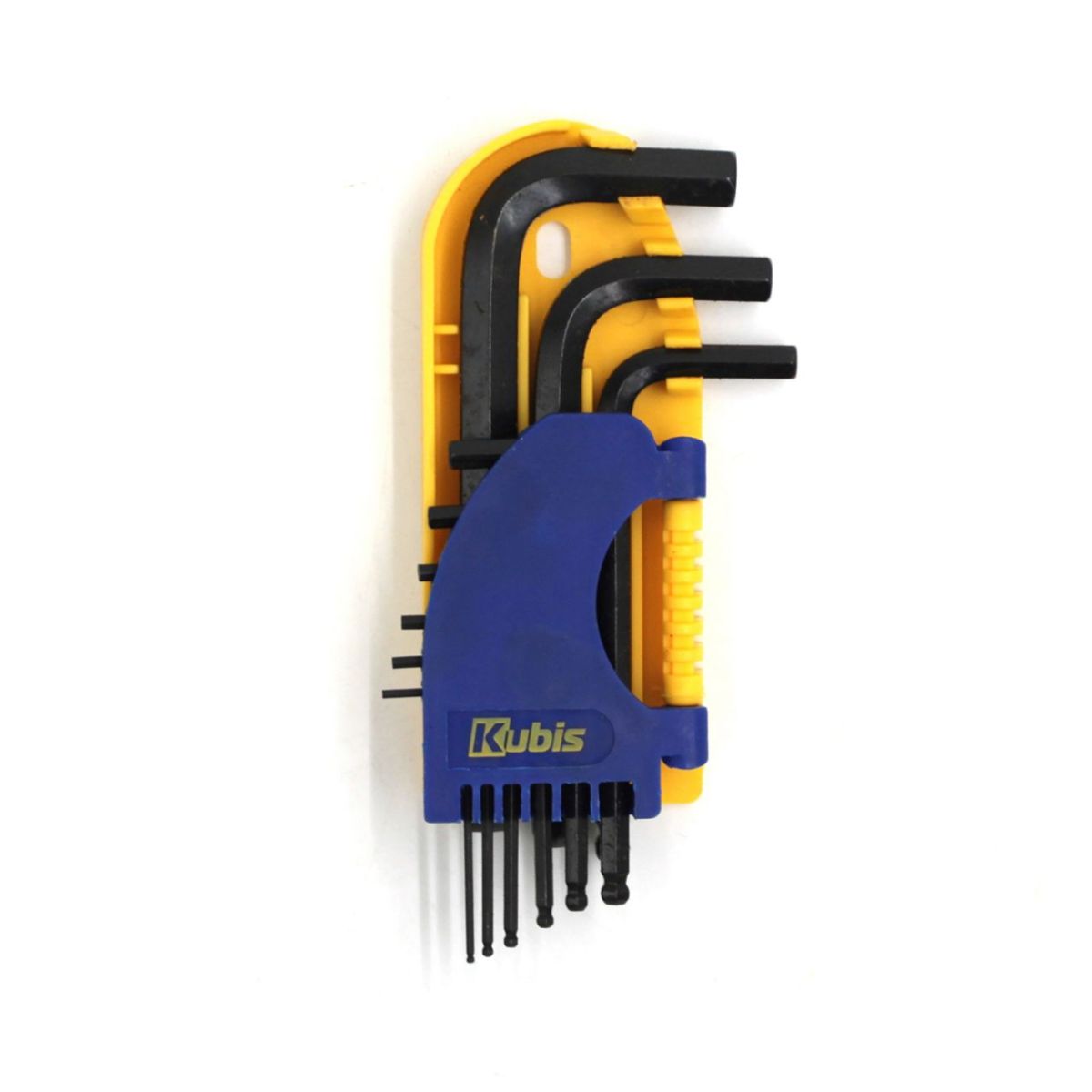 Ключи шестигранные 9 шт шаровой наконечник, 1.5,2,2.5,3,4,5,6,8,10 мм, CrV, ТМ Kubis
