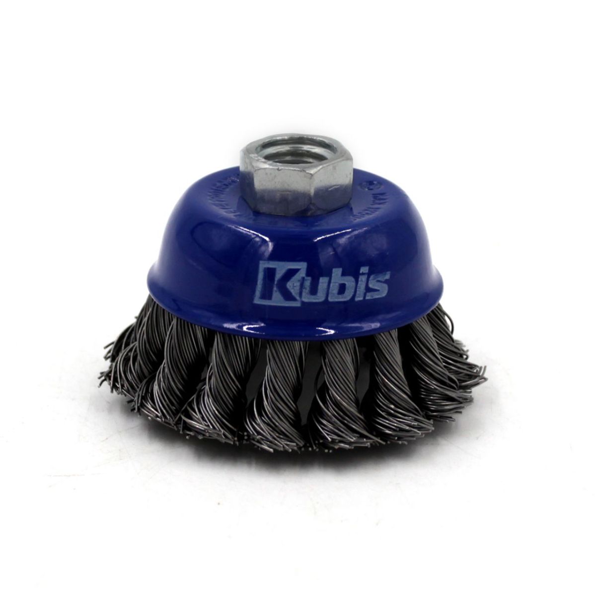 Щітка-крацовка чашкова для УШМ Ø125 мм, сталева жгутована, ТМ Kubis