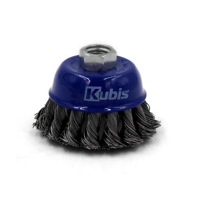 Щітка-крацовка чашкова для УШМ Ø125 мм, сталева жгутована, ТМ Kubis