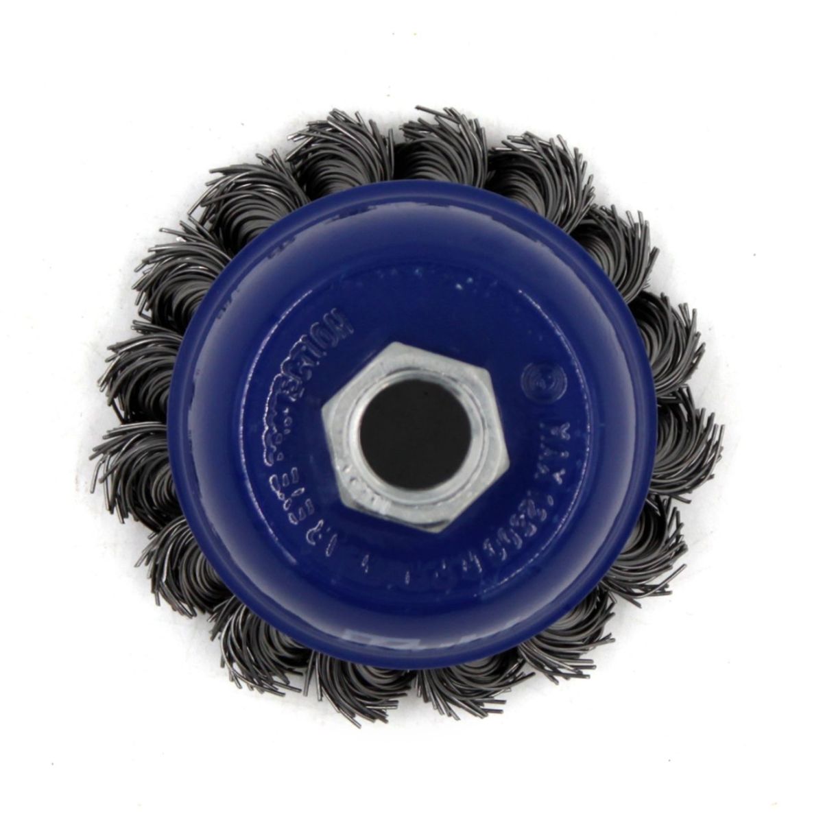 Щітка-крацовка чашкова для УШМ Ø125 мм, сталева жгутована, ТМ Kubis