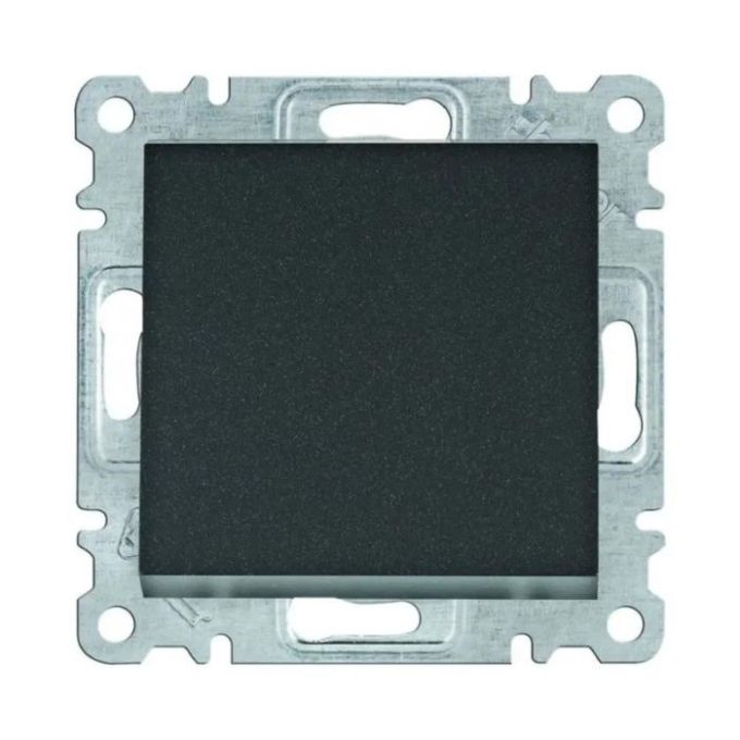 Вимикач одноклавішний (сх.1), Asfora (антрацит)