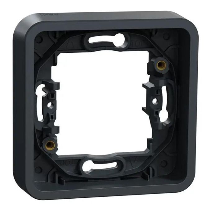 Рамка 1-постова Mureva Styl, без гвинтів IP55, чорна