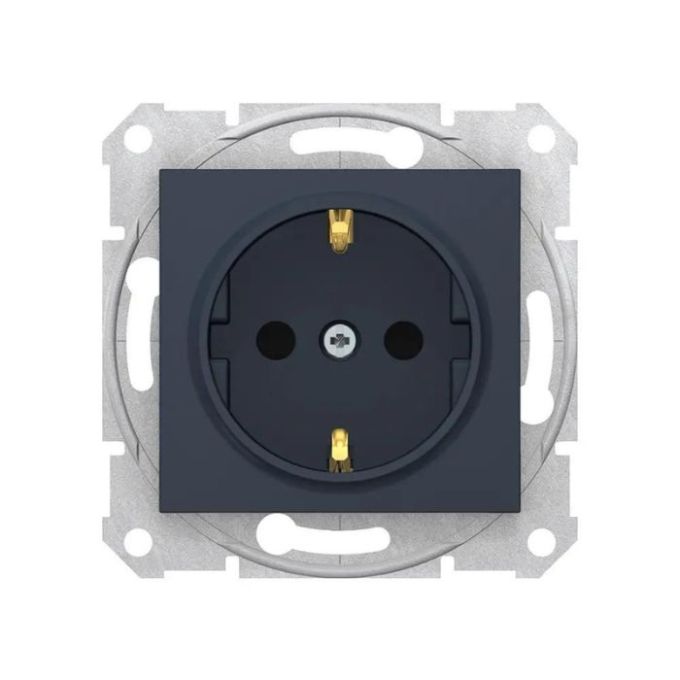 Розетка з з/к шторки.графіт Sedna