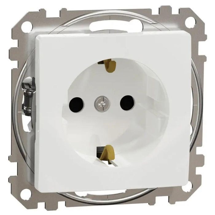 Розетка із з/к зі шторками SE Sedna Design білий