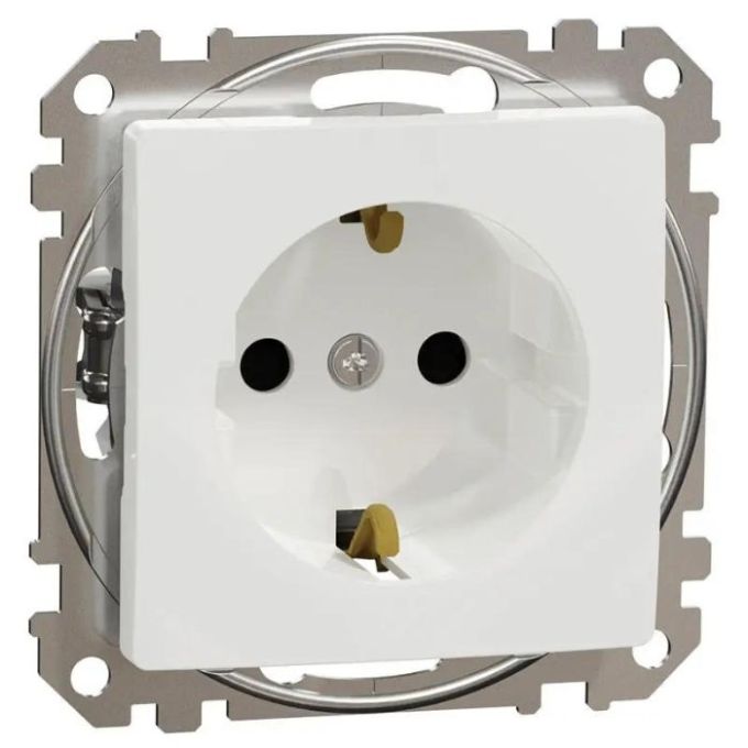 Розетка із з/к зі шторками SE Sedna Design білий