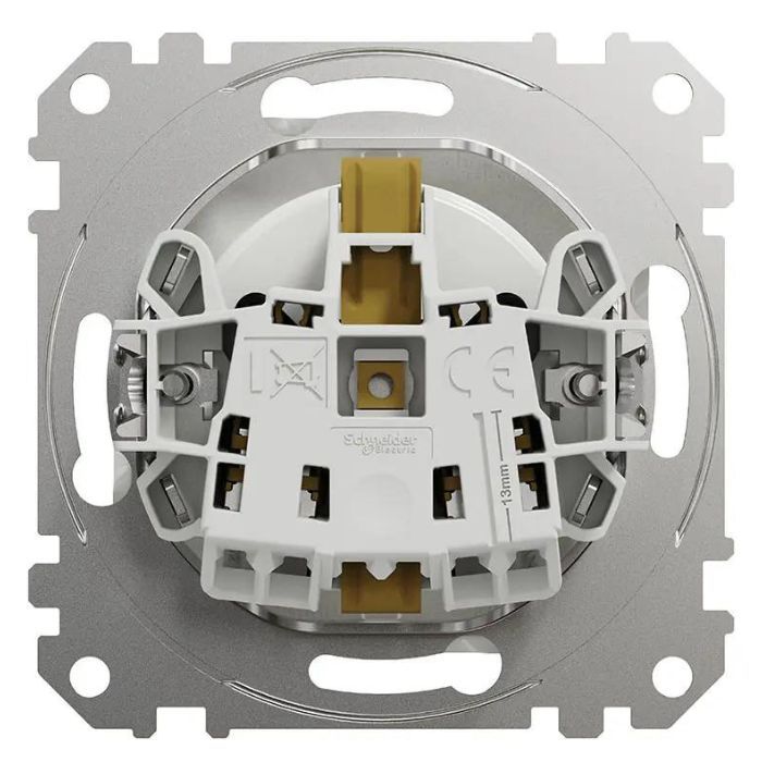 Розетка із з/к зі шторками SE Sedna Design білий