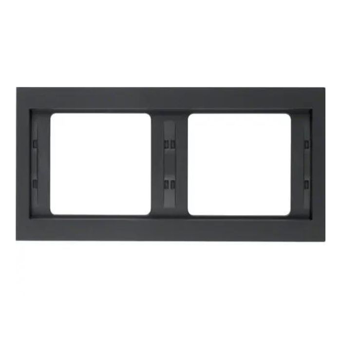 Рамка 2-постова Berker K.1, горизонтальна, антрацит