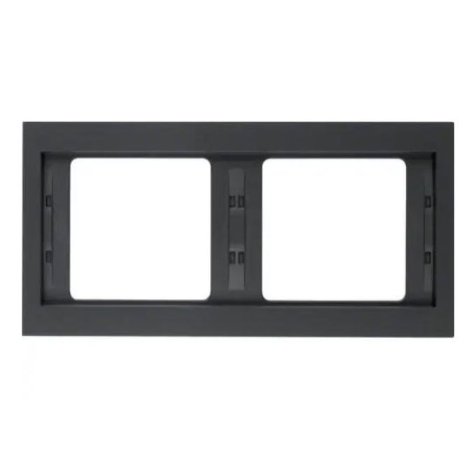 Рамка 2-постова Berker K.1, горизонтальна, антрацит