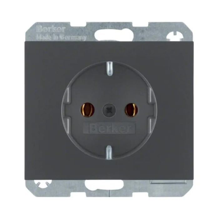 Розетка з з/к, антрацит, 16А/250В K.1