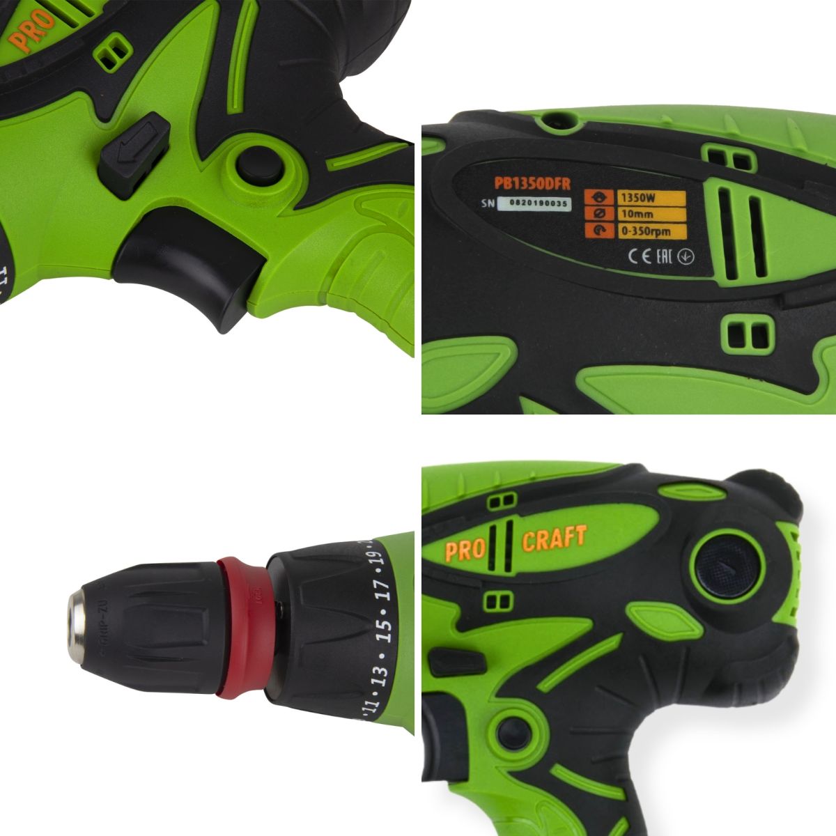 Шуруповерт мережевий Procraft PB1350DFR