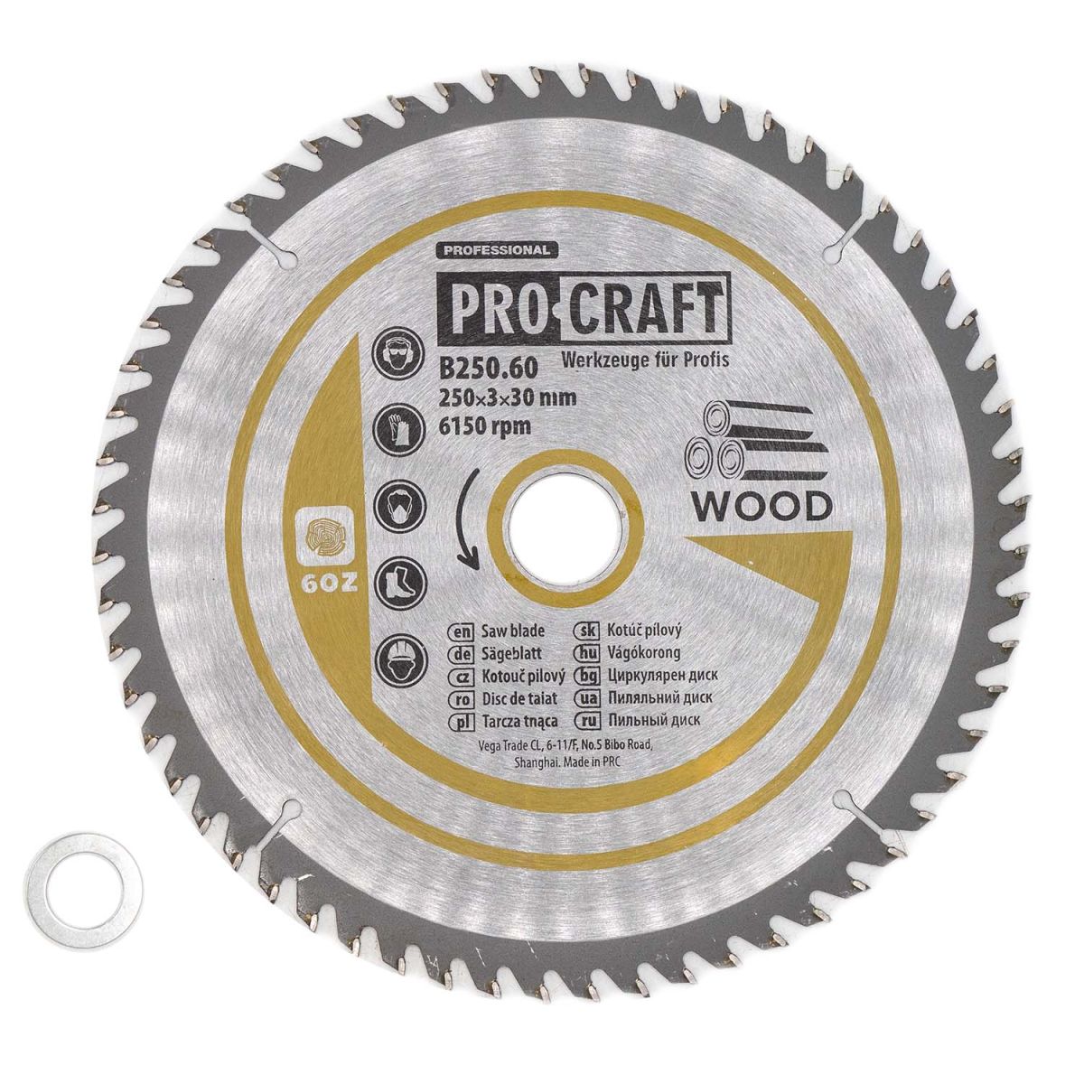 Пильный диск Procraft B250.60 60T (по дереву)