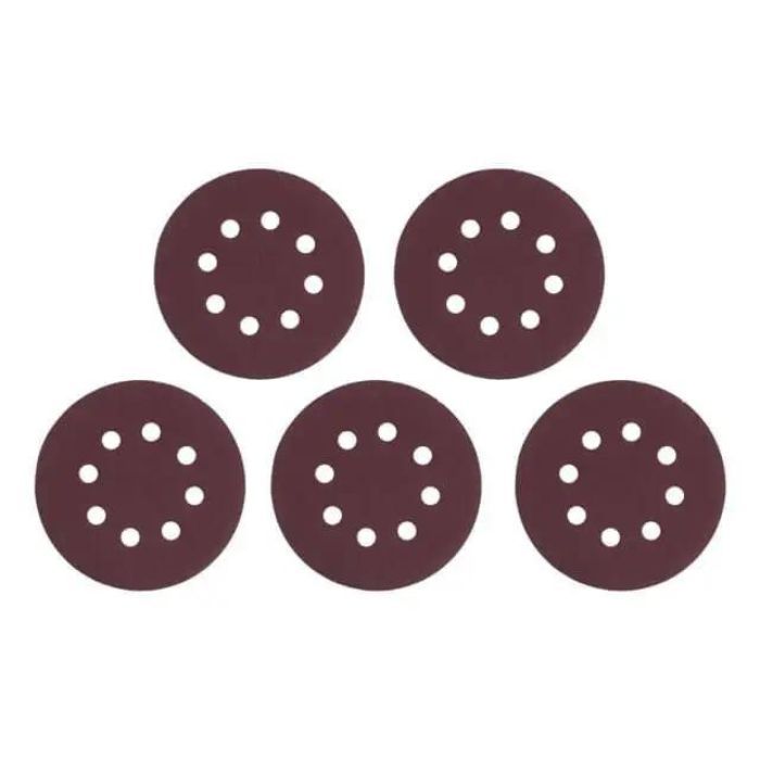 Круг наждаковий самокл. 125 мм з отворами, папір клас С, густина 140 г/м2, К120, уп.5 од.