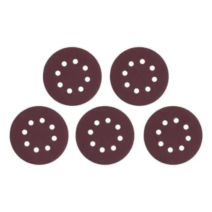 Круг наждаковий самокл. 125 мм з отворами, папір клас С, густина 140 г/м2, К120, уп.5 од.