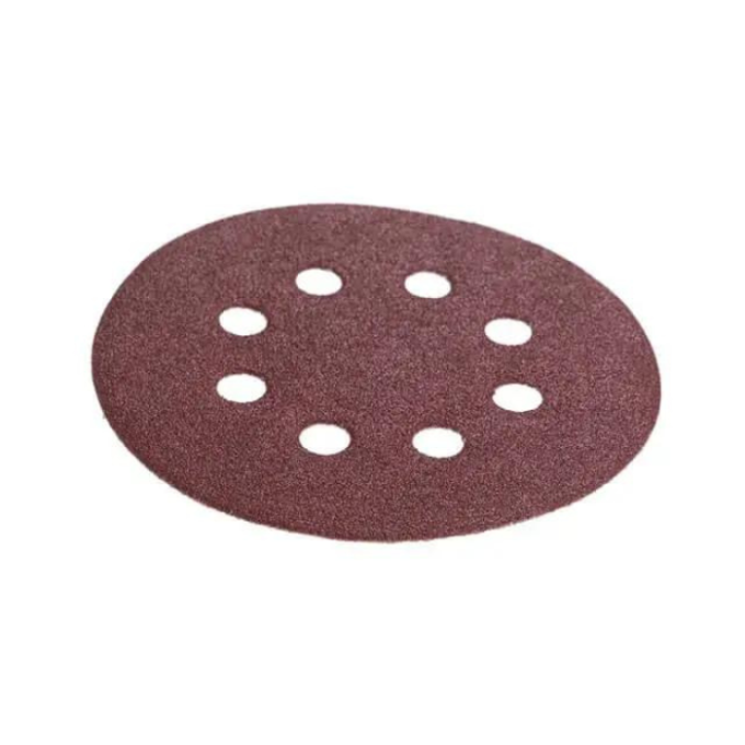 Круг наждаковий самокл. 125 мм з отворами, папір клас С, густина 140 г/м2, К80, уп. 5 од.