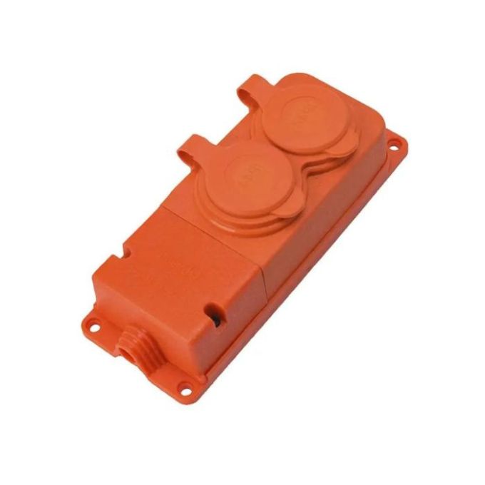 Розетка подвійна монофазна 1*16А (каучук)