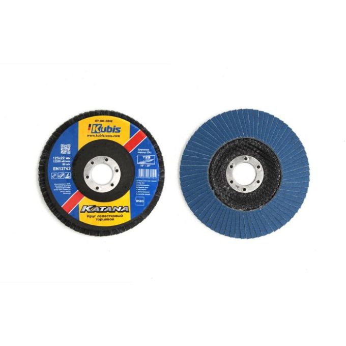 Круг пелюстковий торцовий конічний Т29 Р120, 125*22 мм, Zirconia KATANA