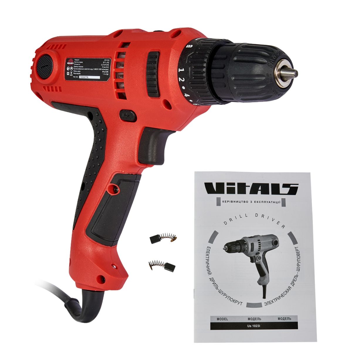 Дриль-шурупокрут електричний Vitals Master Us 1023l