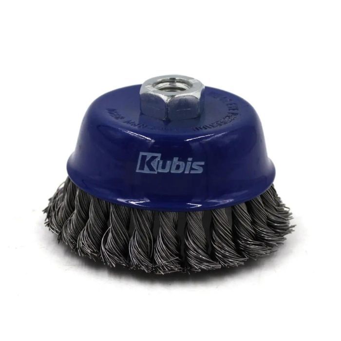 Щітка-крацовка чашкова для УШМ Ø100 мм, сталева жгутована, ТМ Kubis