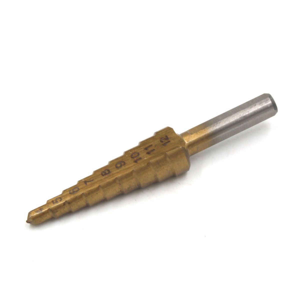 Сверло по металлу HSS ступенчатое 4-12 мм, TiN, HRC 60-63, ТМ Kubis