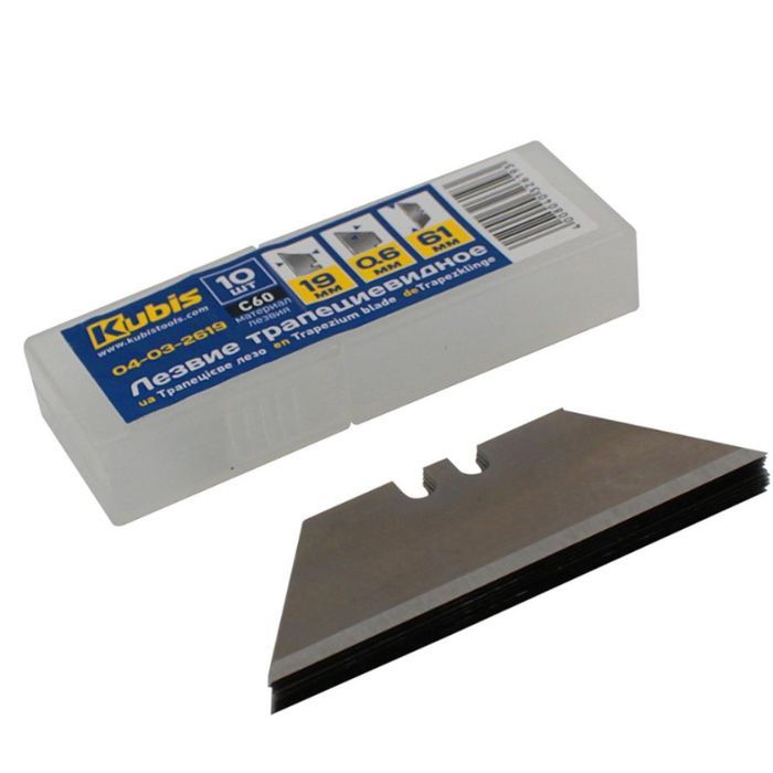 Лезо трапецієве 19*61*0.6 мм, C60, 10 шт, ТМ Kubis