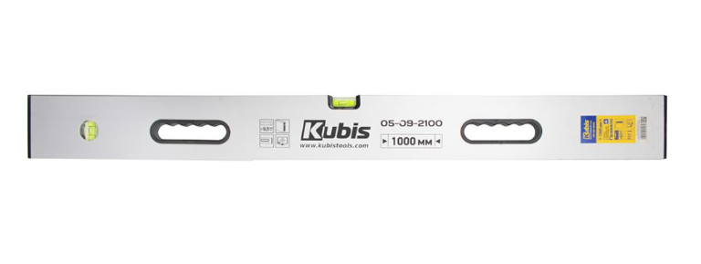 Правило з рівнем і ручками 1000 мм, точність 0,5 мм/м, ребро жорсткості. 100*18 мм, ТМ Kubis