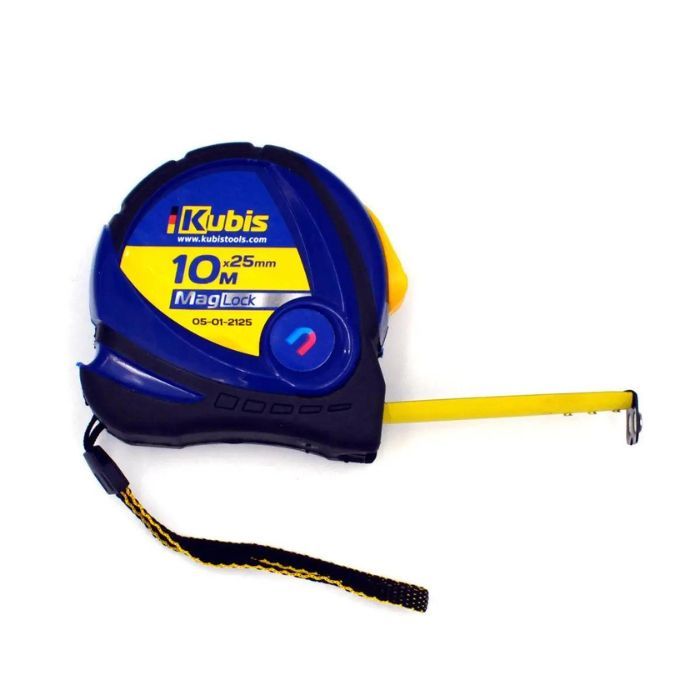 Рулетка вимірювальна 10 м*25 мм MagLock, з магнітами, ТМ Kubis