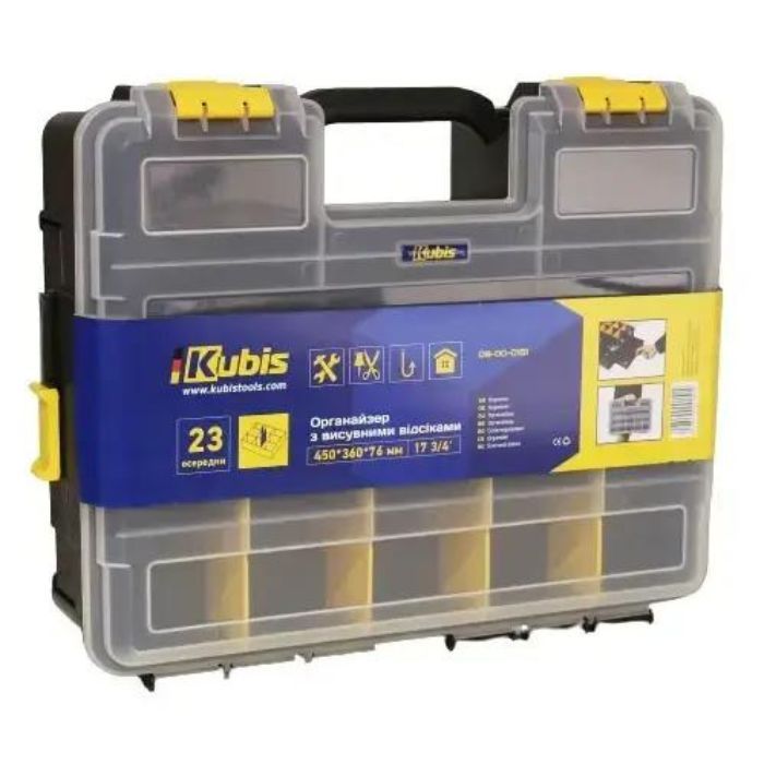 Организатор выдвижными отсеками 23 ячейки, 450*360*76 мм (17 3/4'), ТМ Kubis