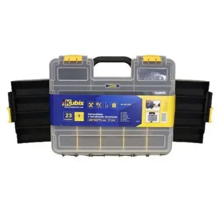 Организатор выдвижными отсеками 23 ячейки, 450*360*76 мм (17 3/4'), ТМ Kubis