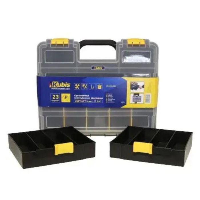 Организатор выдвижными отсеками 23 ячейки, 450*360*76 мм (17 3/4'), ТМ Kubis