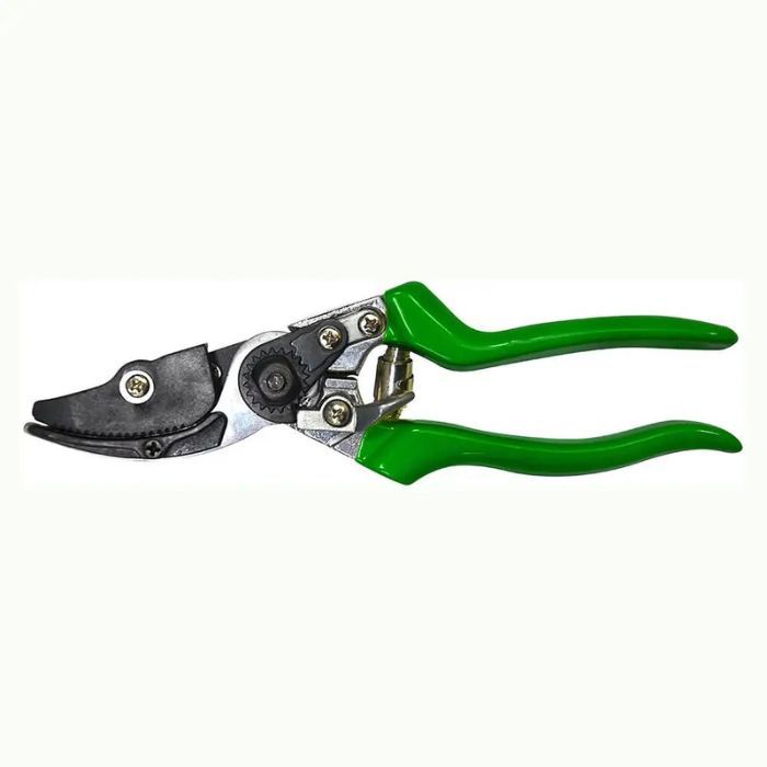 Секатор для квітів 230мм, зріз косий, алюмінієві рукоятки з ПВХ покриттям VERANO