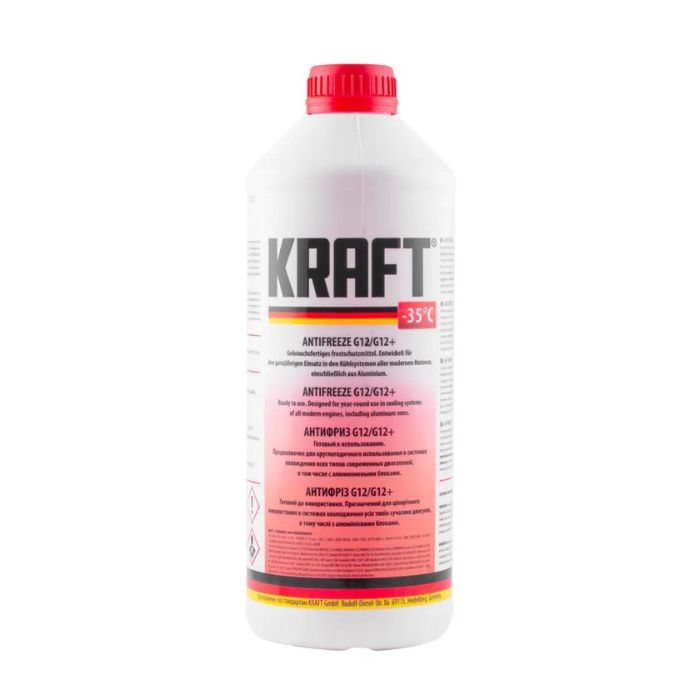 Антифриз KRAFT G12 Red G12/G12+ -35 1,5л красный