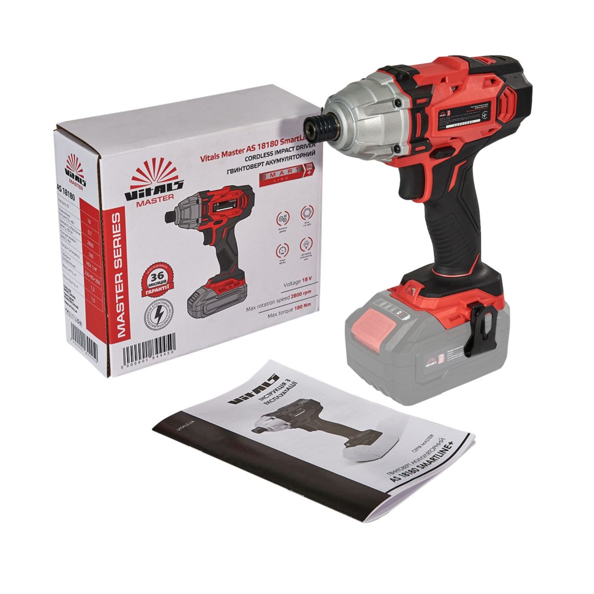Гвинтокрут акумуляторний Vitals Master AS 18180 SmartLine+