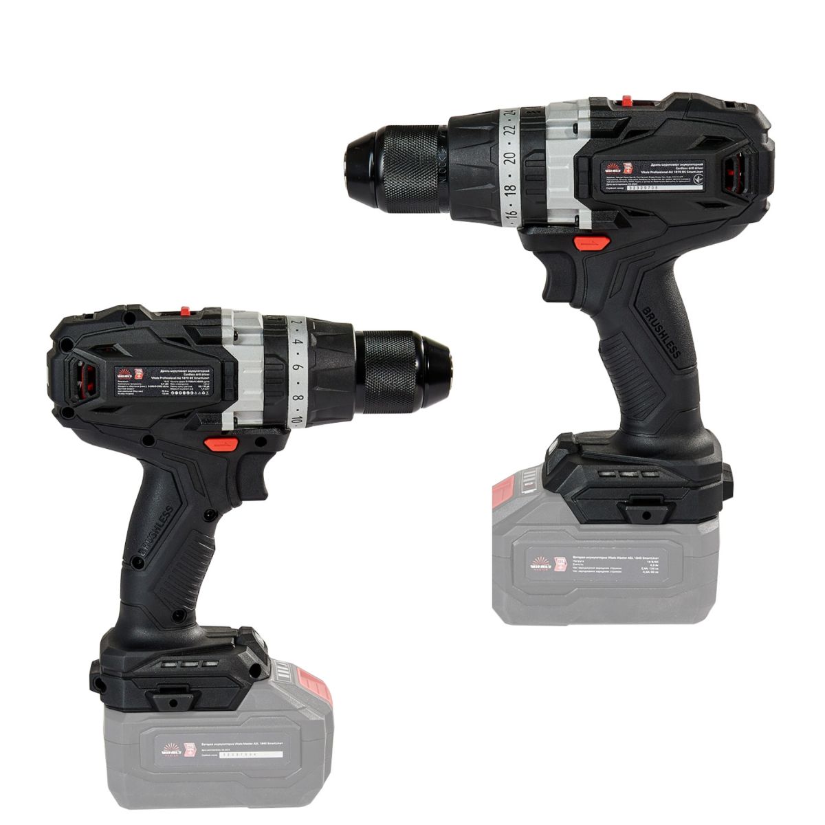 Дриль-шурупокрут акумуляторний Vitals Professional AU 1870 BS SmartLine+