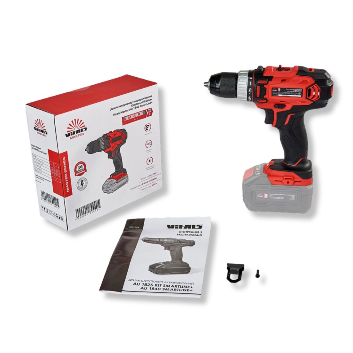 Дриль-шурупокрут акумуляторний Vitals Master AU 1840 SmartLine+