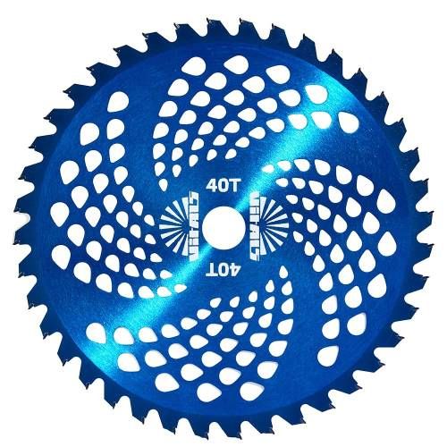 Нож к мотокосе 40 зуб. (нерж.сталь) с гальваническим покрытием уп. Vitals Синий