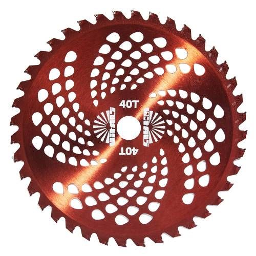 Нож к мотокосе 40 зуб. (нерж.сталь) с гальваническим покрытием уп. Vitals Красный