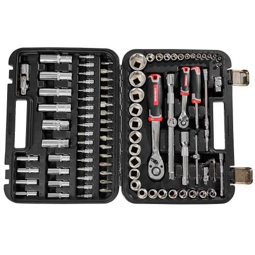 Набір головок торцевих 1/4″ та 1/2″ 94 предмети Vitals Master