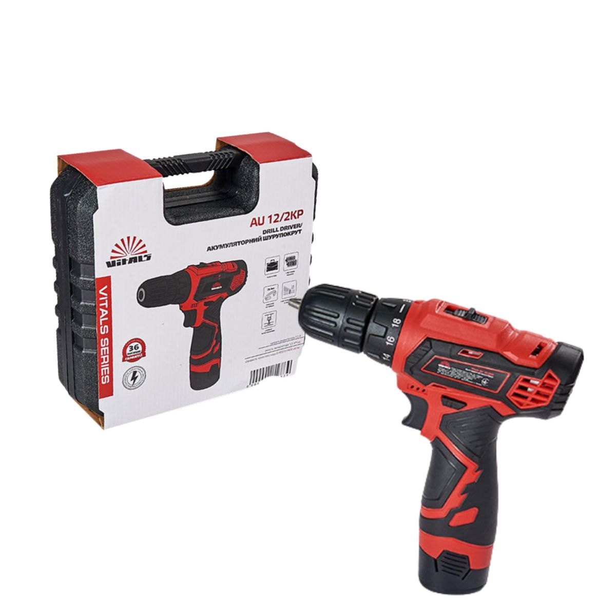 Дриль-шурупокрут акумуляторний Vitals AU 12/2KP