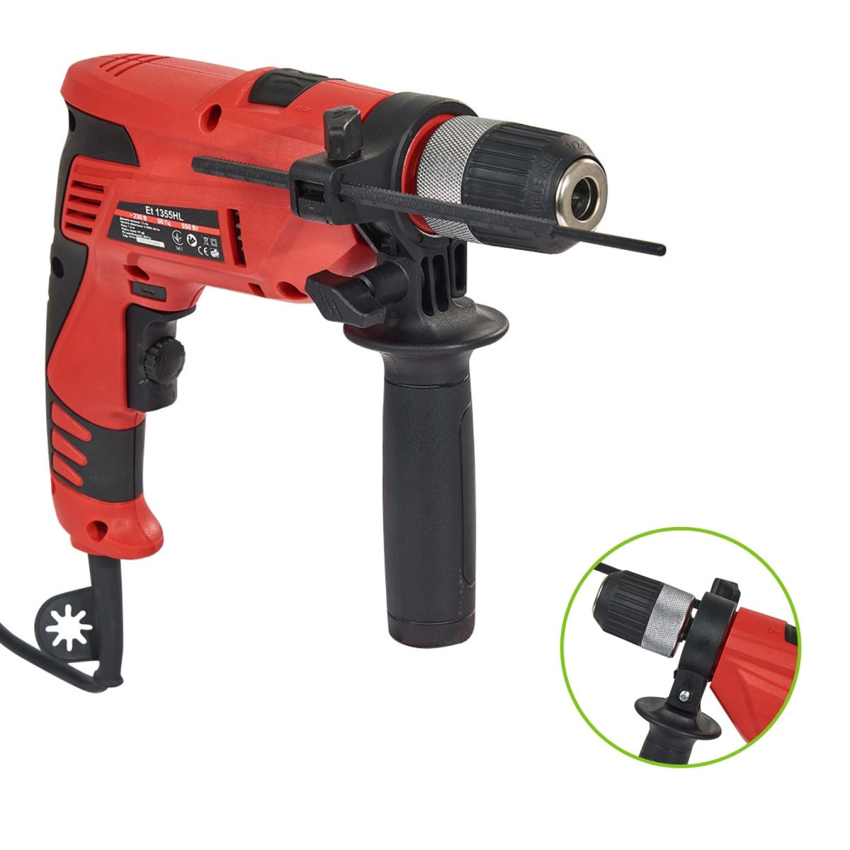 Дрель электрическая Vitals Master Et 1355HL