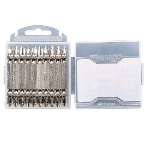 Биты S2 двухсторонние PH2×65 мм, 10 шт. INGCO