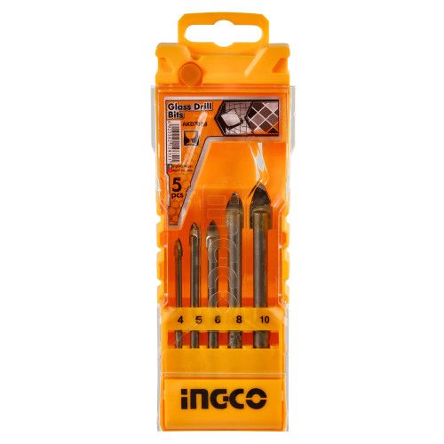 Набор сверл по стеклу и керамике 5 шт. 4–10 мм INGCO INDUSTRIAL