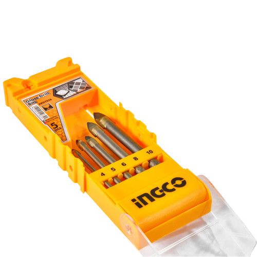 Набор сверл по стеклу и керамике 5 шт. 4–10 мм INGCO INDUSTRIAL