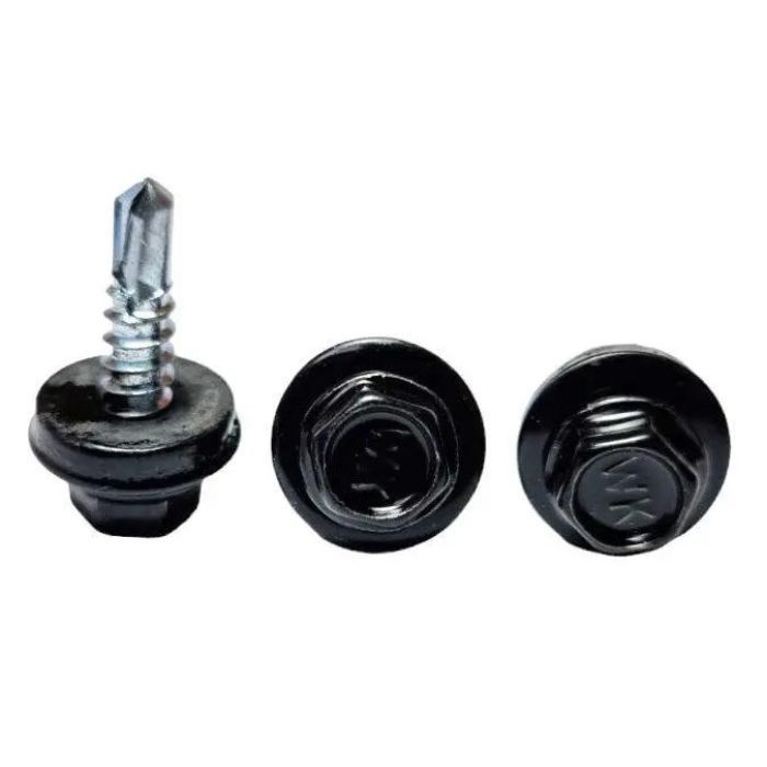 Самонаріз з буром та EPDM шайбою 4,8х19 мм RAL 9005