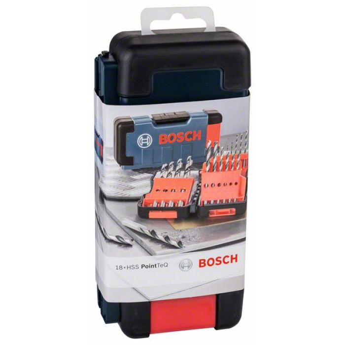 Набір свердл по металу (18шт), 1-10 мм, HSSPointTeQ, Bosch