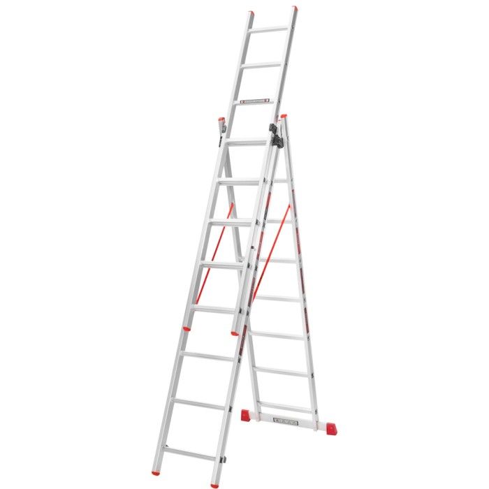 Лестница алюминиевая 3-х секционная Цветок PRO (3х8 ступенек) (110-9308)