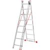 Лестница алюминиевая 3-х секционная Цветок PRO (3х8 ступенек) (110-9308)