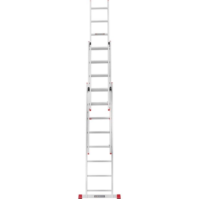 Лестница алюминиевая 3-х секционная Цветок PRO (3х8 ступенек) (110-9308)