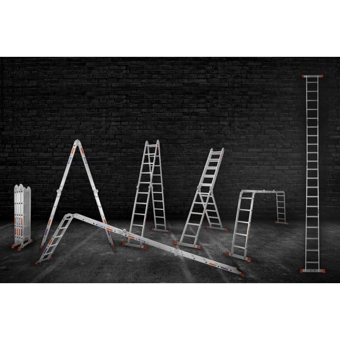 Лестница-трансформер алюминиевая Цветок PRO HD (4х5 ступенек) (110-9605)