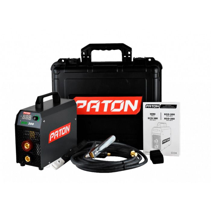 Сварочный аппарат инверторный PATON ECO-200-С + кейс (5.5 кВА, 200 А) (1012020013)